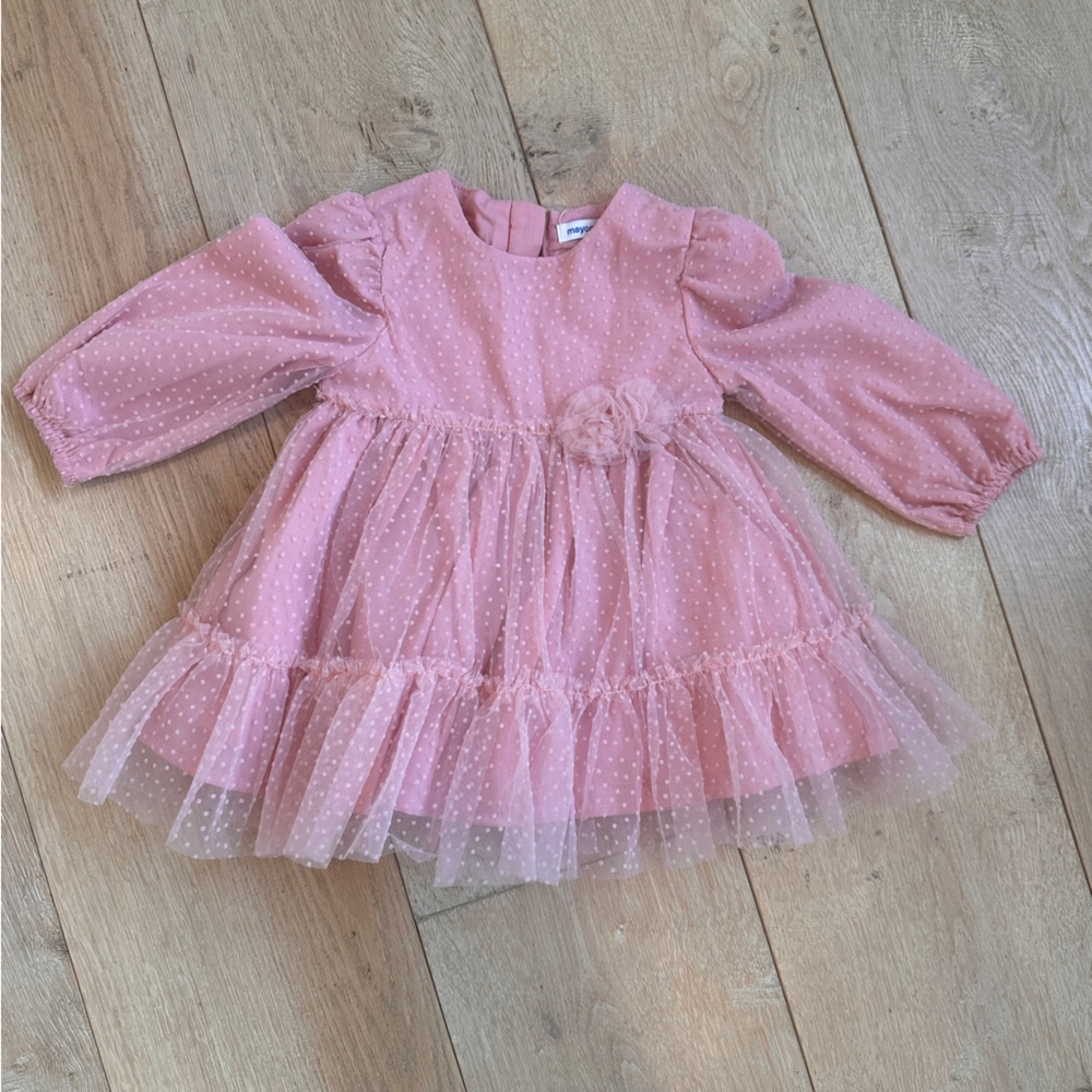 Mayoral Blush Pink Tulle Dress